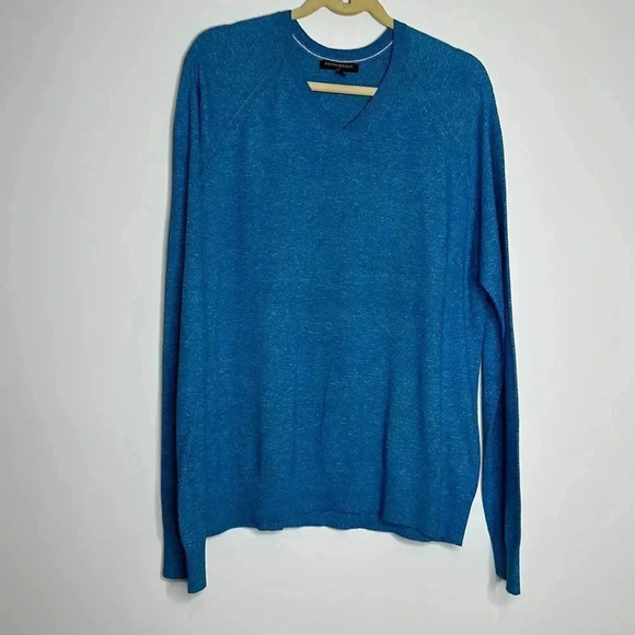 Banana Republic Blue V- Neck Sweater - Picture 1 of 6